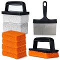 Griddle Buddy 10-Piece Griddle Cleaning Kit for Blackstone, Flat Top Grill | Stainless Steel Scraper, 2 Cleaning Bricks, 5 Scouring Pads & 2 Ergonomic Handles | Grill Cleaning kit for Easy Restoration