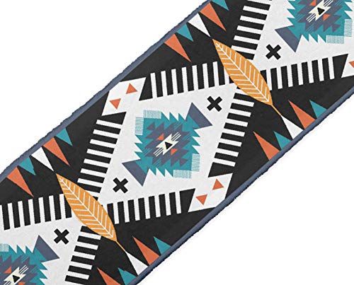 Iba Indianbeautifulart Black Aztec Southwestern Printed Ribbon Trim By 9 Yard Dupion Fabric Laces For Crafts Sewing Accessories 2 Inches #TOP1