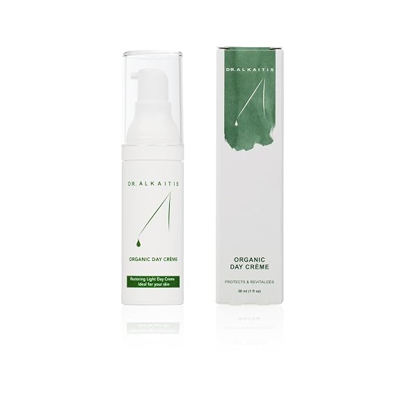 DR. ALKAITIS Organics Day Creme - Natural Moisturizer with Sacha Inchi & Omega-3 - Protective Daily Face Cream (30ml/1oz)