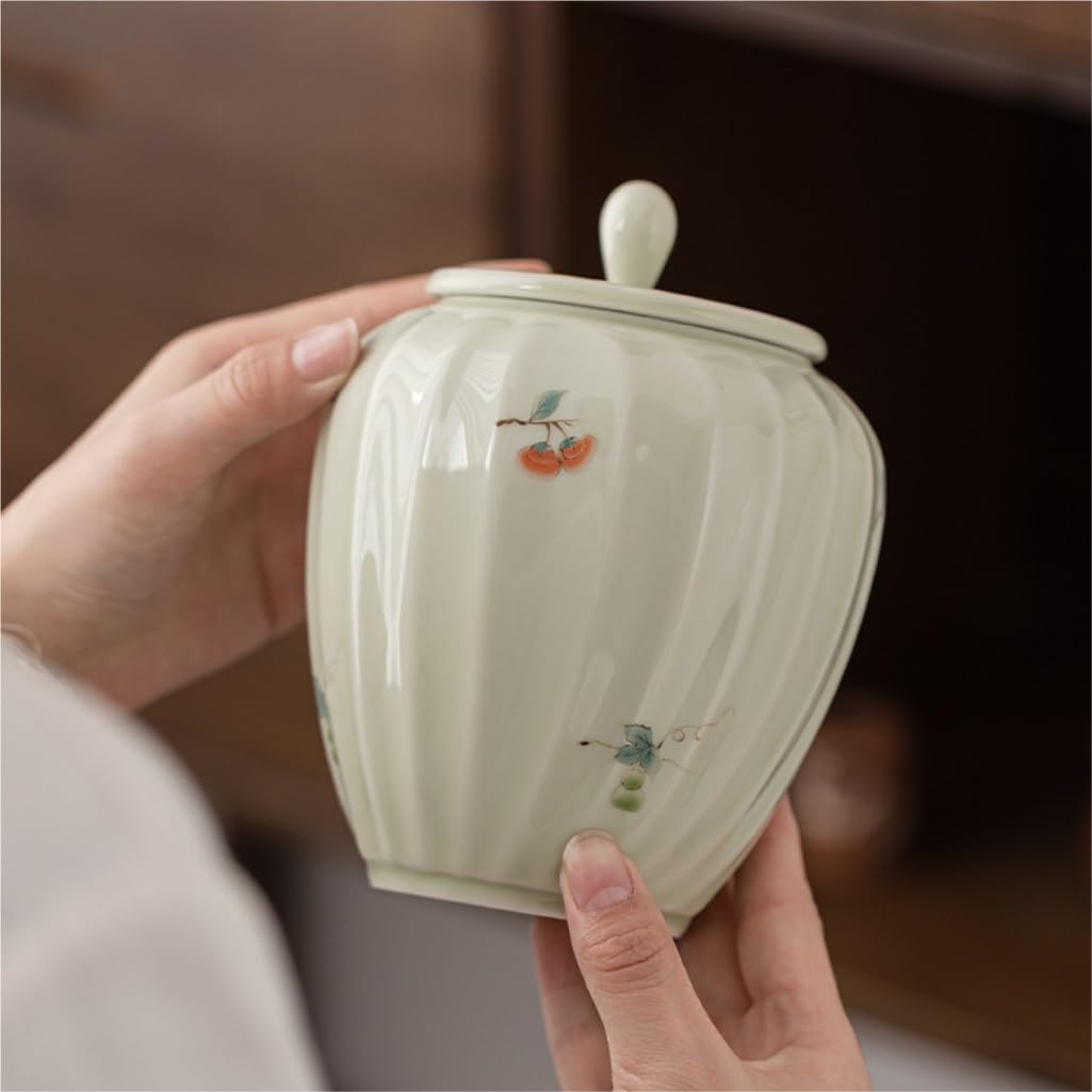 Contenitore per Barattoli Barattolo in ceramica for tè sfuso Barattolo sigillato for cereali da caffè for uso domestico Barattolo for spezie da cucina Barattolo in ceramica con coperchio Barattoli Por