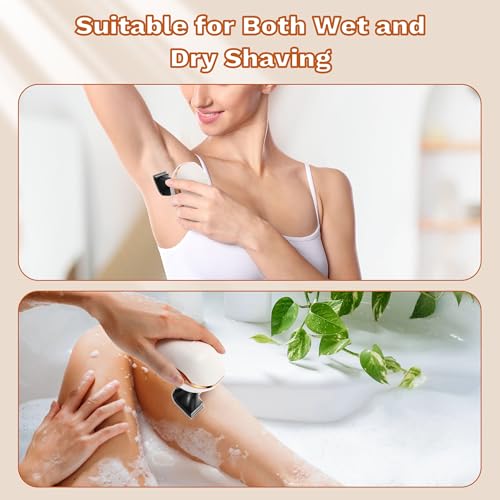Electric Razors for Women, 5 in 1 Lady Shavers, Electric Shaver for Women, Wet/Dry Bikini Trimmer, Rechargeable Facial Hair Removal, Painless Shaver Razor for Arms Legs Armpit Pubic Area (Gold) - image 5