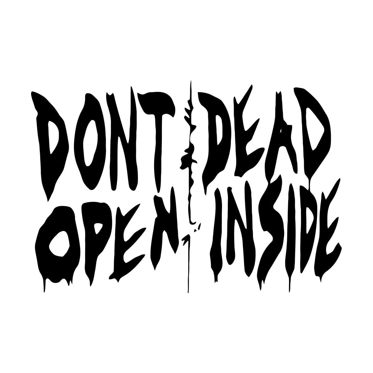 The Walking Dead Does Not Open Dead Inside Quotes Wall Stickers Paster Paper 48x69.5cm It Won't Fall Off Large Black