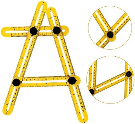 Template Tool, JAYOKE  Template Tool, Multi-Angle Ruler - Measures All Angles for Handymen, Builders, Craftsmen, Yellow