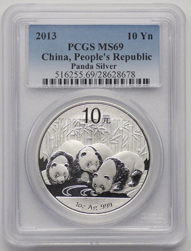 2013 China Silver Panda (1 oz) 10 Yn - PCGS MS69 at Amazon's
