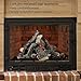 Gas Fireplace Logs 10pcs Fake Fireplace Logs Faux Electric Fireplace Logs for Gas Fireplace Insert, Large Ceramic Wood Fake Fire Logs for Outdoor Fire Pit Firebowl Indoor Fireplace Decoration