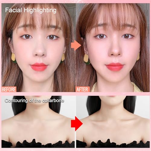 Contouring-Palette Eonfave 3-in-1 Highlighter Puder für Make-Up