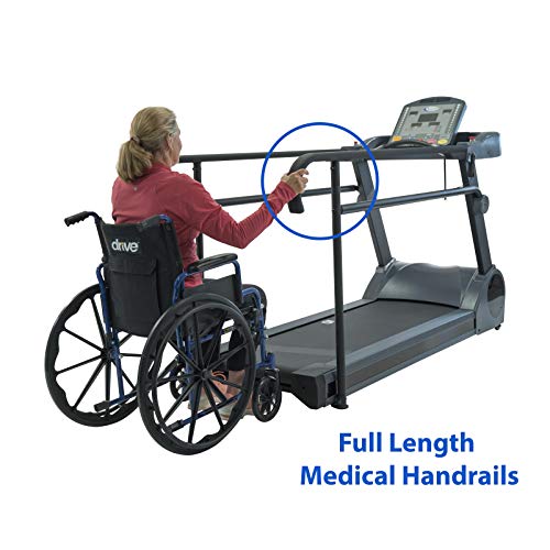 Image of PhysioMill Rehabilitation Walking Treadmill with Low Step-Up and Long Handrails for Recovery - Max User 500 lbs