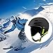 rockible Snow Ski Helmet Sports Helmet Adjustable Fitting Skiing Accessories Headgear for Roller Skating Skateboard Outdoor Sports Men, Black