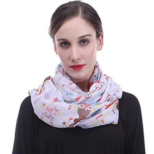 Lina & Lily Sciarpa ad Anello con Stampa di
