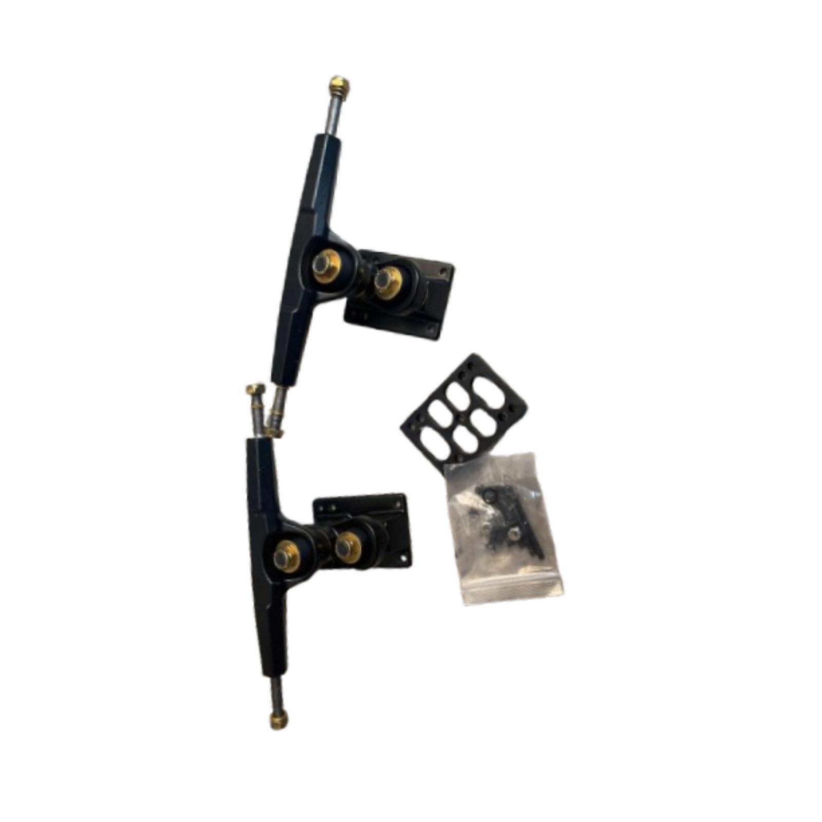 1 Paire Skateboard Trucks Durables pour Planche Hardware de Remplacement Fiable Bushings Premium Longboard Trucks de Skateboard en Aluminium Poli Perf