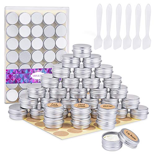 35 Stück Aluminium Döschen Cremedose Leer Metall Tiegel Kleine Dosen Cremedöschen mit Deckel für Lippenbalsam Kosmetik Creme Proben Nagelkunst, 5ml 5g 2 35 Stück Aluminium Döschen Cremedose Leer Metall Tiegel Kleine Dosen Cremedöschen mit Deckel für Lippenbalsam Kosmetik Creme Proben Nagelkunst, 5ml 5g