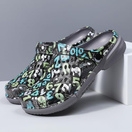 Image of CERYTHRINA Mens Garden Clogs Lightweight Breathable Slip on Sandals Fashions Pool Beach Shoes Non Slip Home Clogs Slippers