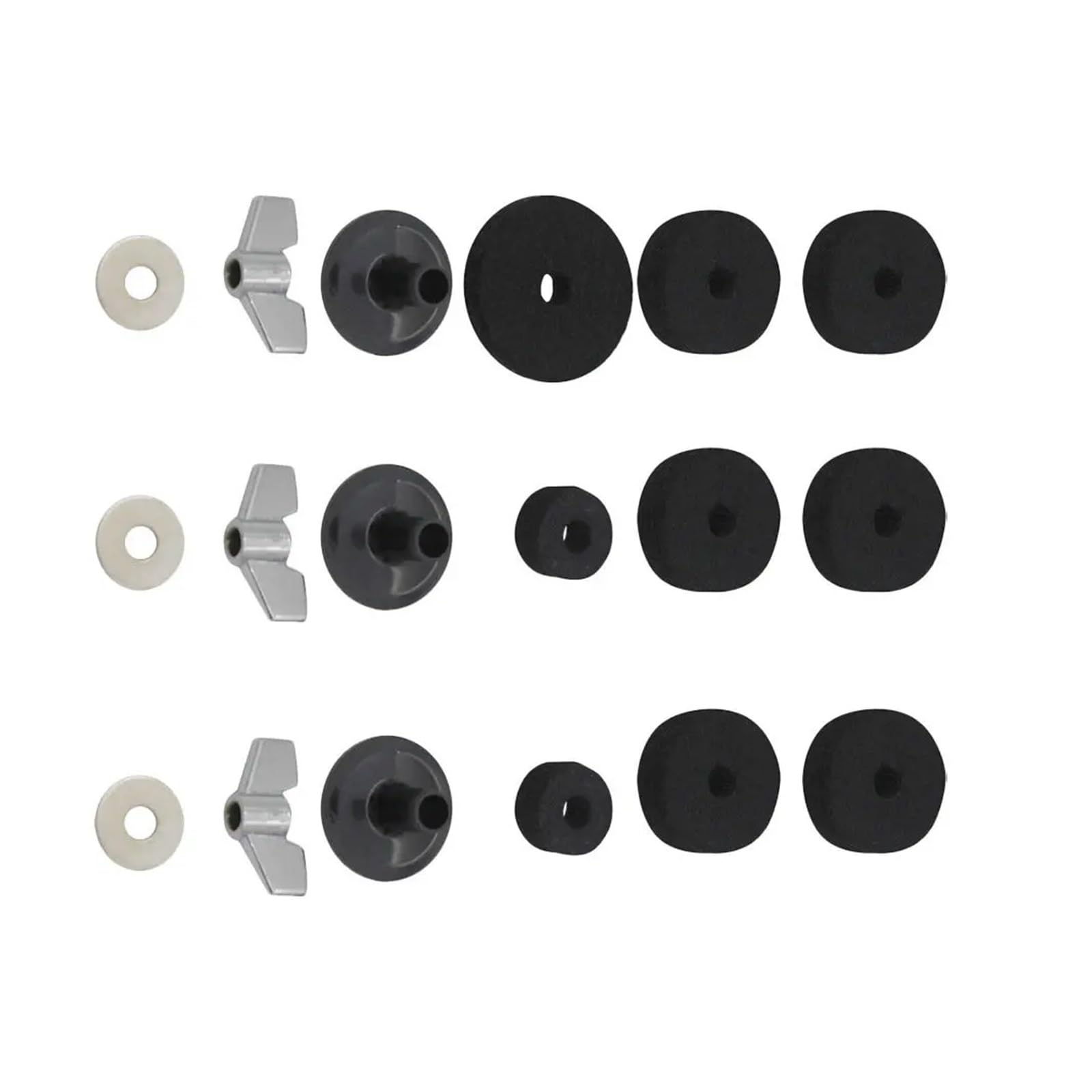 Kit De Platillos Fieltros Arandelas Mangas Tuercas
