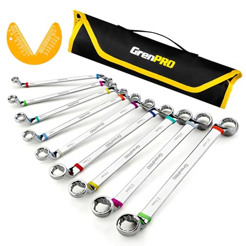 GRENPRO 10PC Offset Double Box End Wrench Set Metric Tool Sets