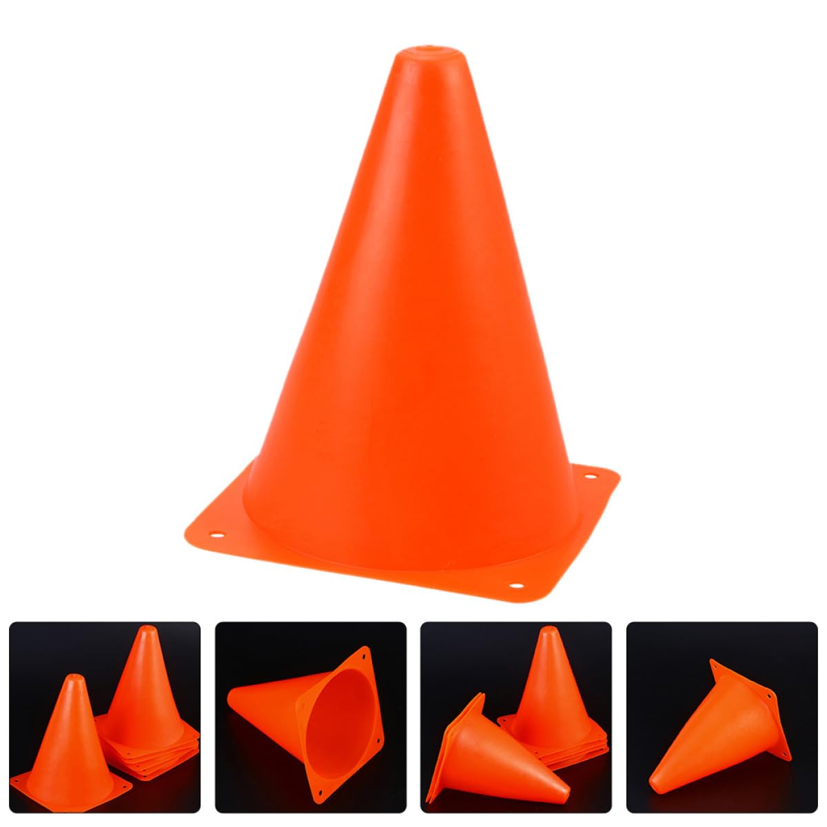 Toyvian 16 Piezas Conos de Plástico Apilables para Entrenamiento Deportivo de Fútbol y Patinaje sobre Ruedas, Accesorios Resistentes y Duraderos para Práctica y Ejercicios