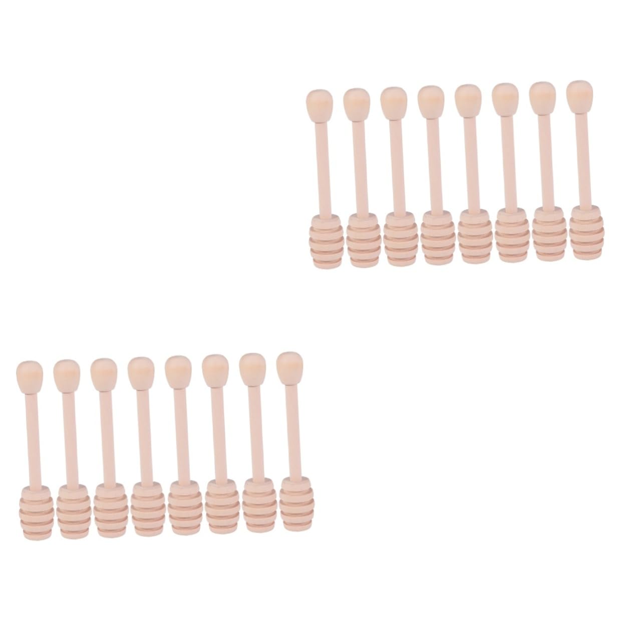 PRETYZOOM 16 Pcs Honey Stick Coffee Stirrer Coffee Syrup Honey Tool Syrup Stirrer Honey Spoons for Tea Mini Whisk Honey Dipper Spoon Coffe Syrup Stirred Wooden Bamboo Coffee Spoon re-usable