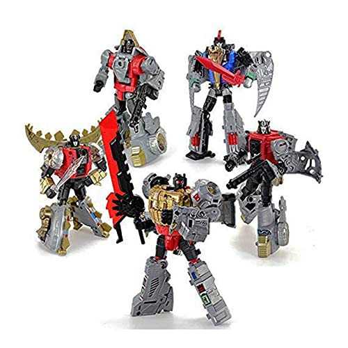 Zhjnby Transformer Toy Generations Power Of The Primes Dinobots Combiner Dinoking Volcanicus Dinobot Ko Action Figure, 12.9-Inch #TOP1