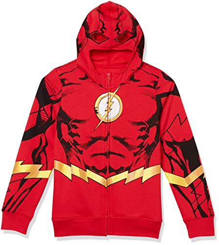DC Comics Little Flash Cosplay Zip-up Hoodie with Cape-Dc-Boys 4-20
