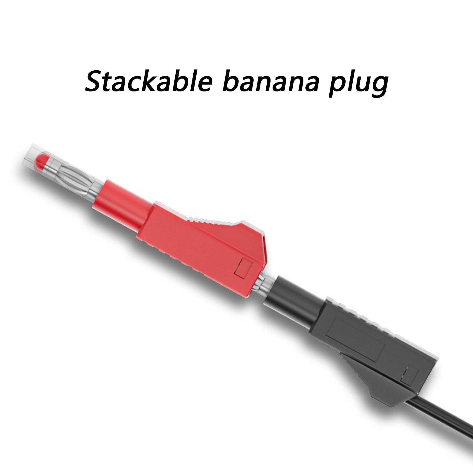 Câble de test de fiche banane rétractable avec une longueur de 100 cm et une capacité de courant de 15 à 32 a pour la réparation électronique et le câble multimètre de laboratoire avec pointe