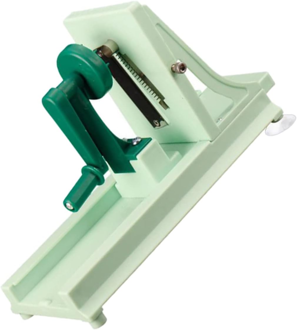 1pc Multifunctional Vegetable Grater for Home Use Manual Rotary Slicer for Potatoes Carrots and Cheese Easy Use Kitchen Tool Light Green for Housewarming and