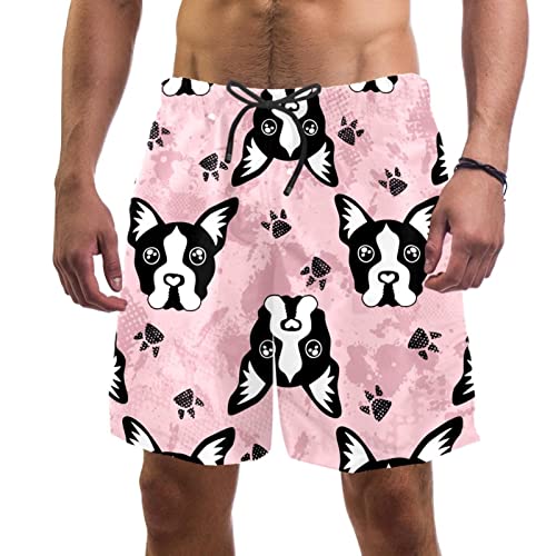 JDEZ Maillots de Bain Hommes à Motif Chiens Bouledogue pour la Plage