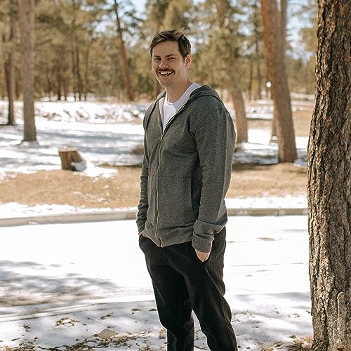 Men's Tall Slim-Fit Orginal Zip Up Hoodie Long Sleeve, Soft Cotton/Polyester Blend4