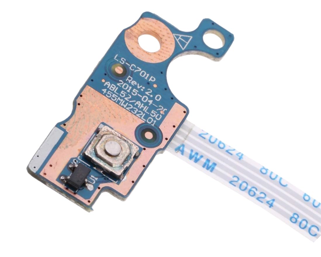 Sanj8 Compatible ON Off Switch/On Off Power Botton/on Off Board for HP 15 AC / 15 AY / 15 AF / 250 G4 / 250 G5 / 255 G4 / 255 G5 / 256 G5 Series Lapotp LS -C 701 P