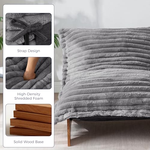 Sillón Convertible Plegable Gris miniatura 6