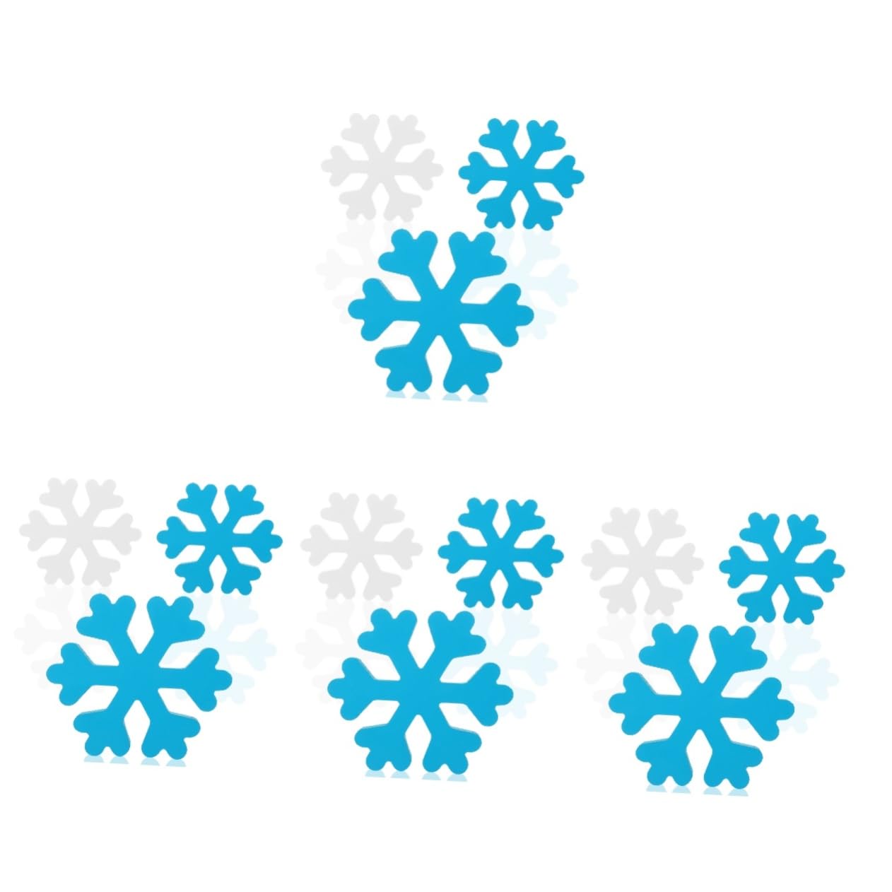 TOPBATHY 12 Stk Schneeflockendekoration Weihnachtsbaumanhänger Zum Aufhängen Rustikale Winterdekoration Dekorative Schneeflocken Blaue Weiße -mittelstück Holz