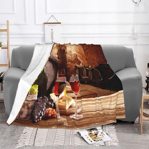 Couverture en flanelle super douces sur le thème du vin pour un cadeau idéal - 4