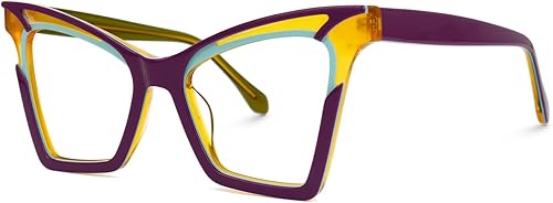 Miniatura 2 de Zeelool Marco de gafas de ojo de gato de gran tamaño para mujeres con lentes transparentes sin receta Johnsie ZJGA606084