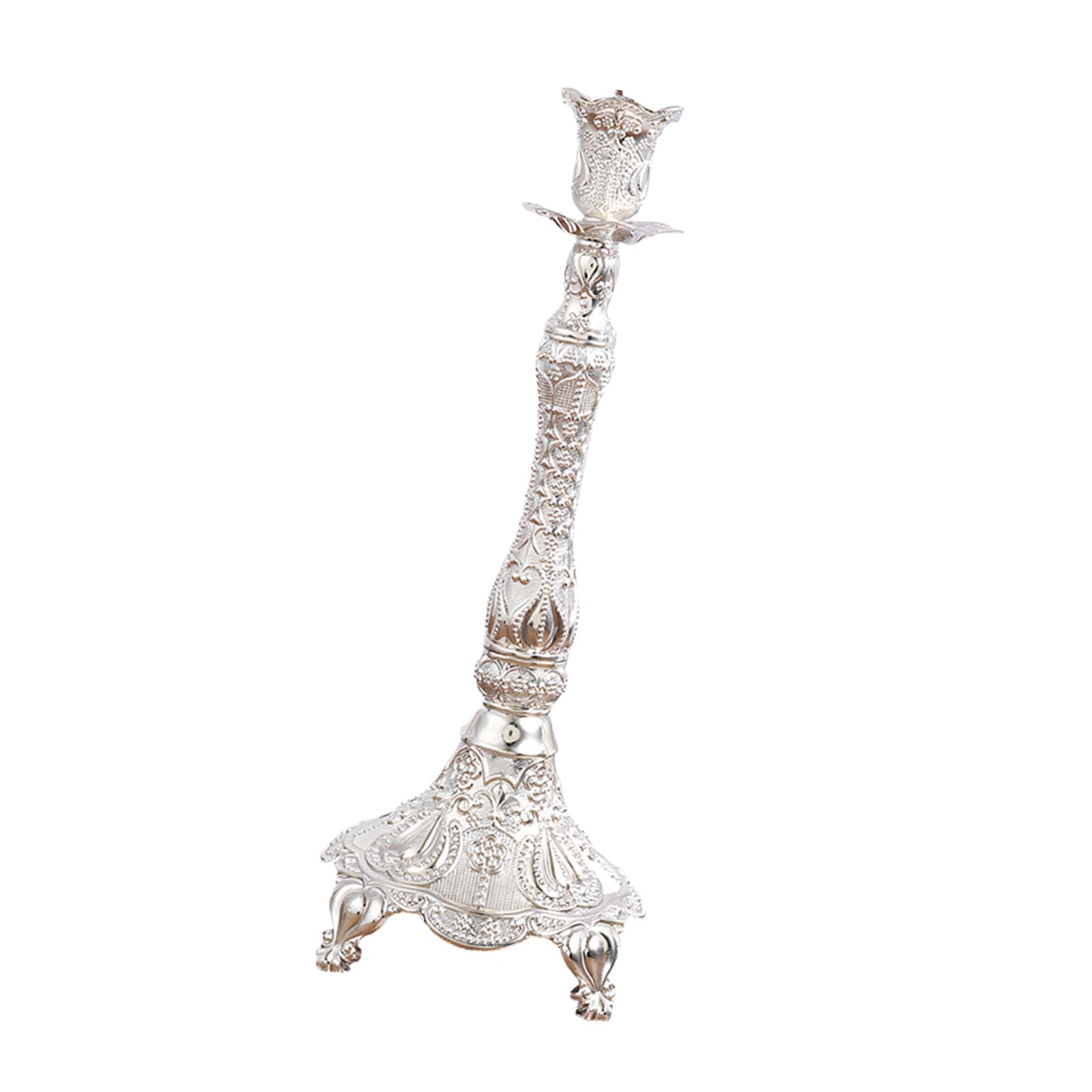 LUCKGONI Elegant European Gold Metal Candle Holders Candelabra With Intricate Carved Pattern For Romantics Dining And Home Decors