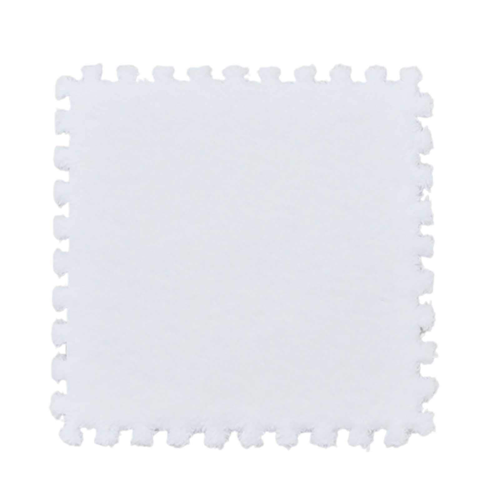 Tappetini Puzzle in Schiuma Eva da 10 Pezzi, Tappetino Puzzle da Gioco per Bambini Adatto per Area Giochi per Bambini Soggiorno Camera da Letto Palestra - Decorazione Domestica,Bianca,10