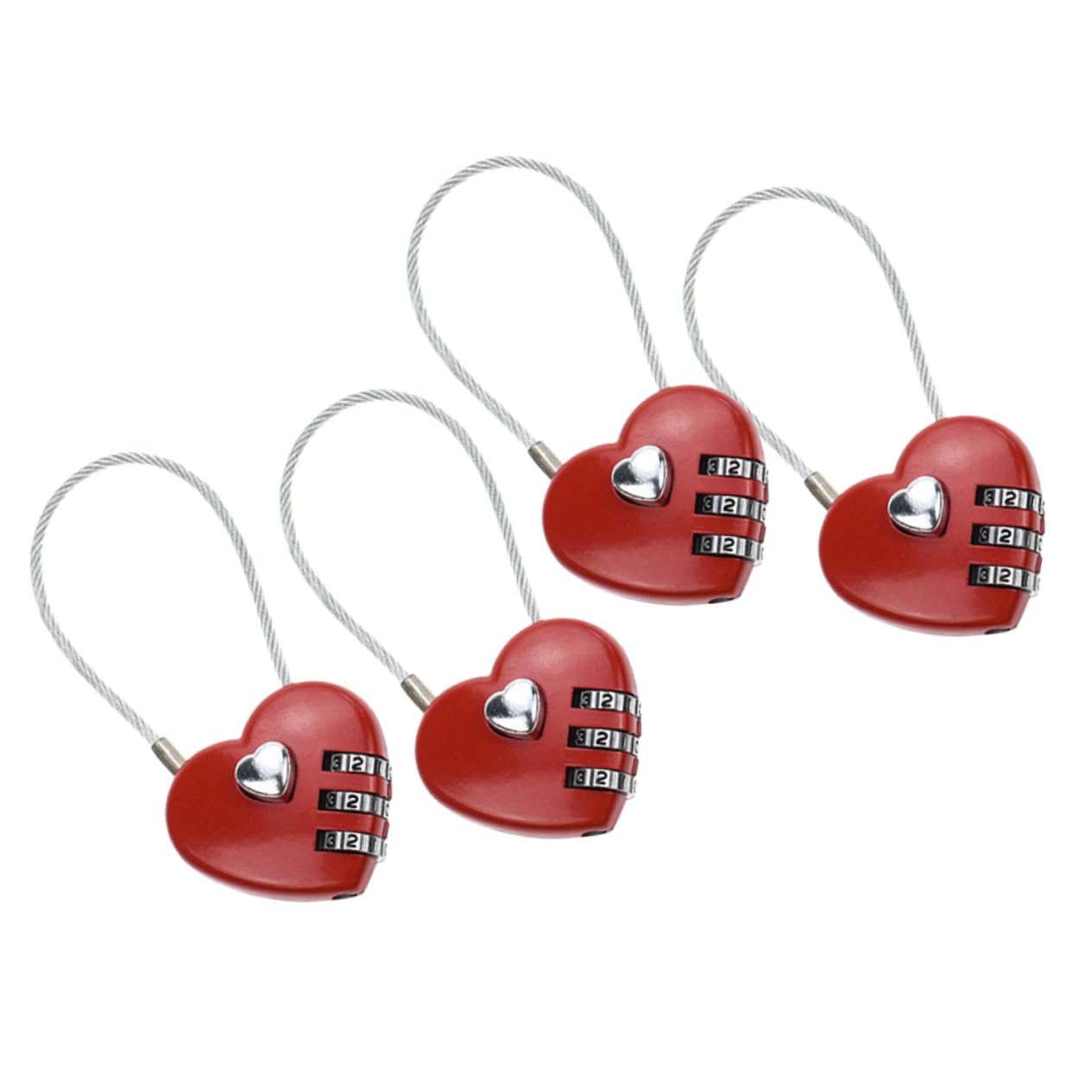 Didiseaon 12 Piezas Cerraduras Para Taquillas Candado De Amor Cerraduras De Equipaje De Viaje Cerraduras Para Maletas Del Día De San Valentín Bloqueo Diario Viajar Lindo Cerrar
