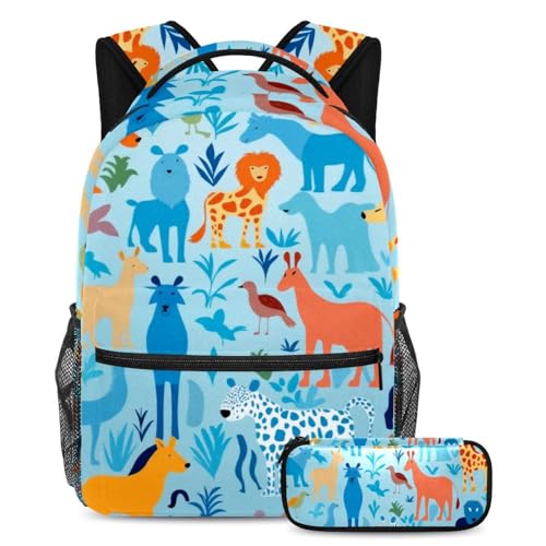 Sac à dos bleu motif animal pour exprimer la créativité des jeunes