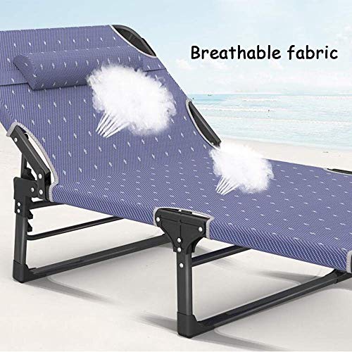 Chaise longue de jardin pliante multiposition pour adulte - 7