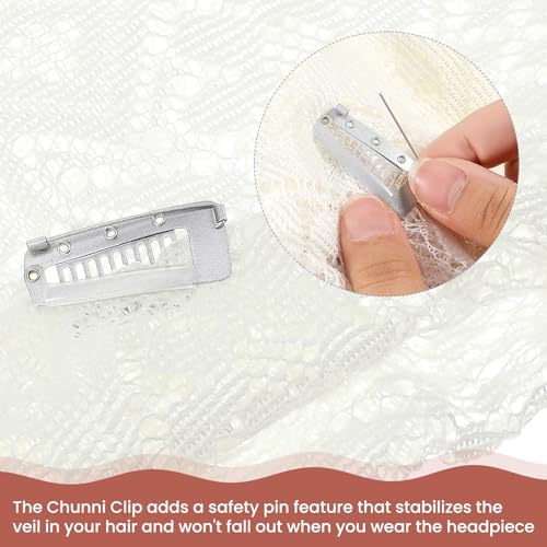 16 piezas de clips Chunni con alfileres de seguridad miniatura 2
