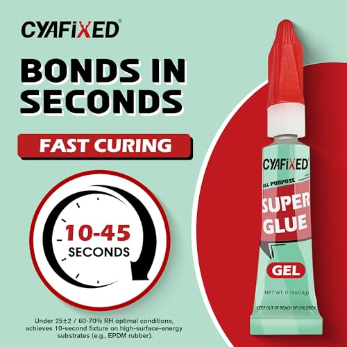 super glue gel clear for wood plastic metal instant superglue all purpose multipack cyanoacrylate adhesive repair ceramic model leather rubber glass pottery strong bonding single use glue minis