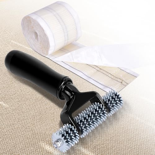 Carpet Patch Repair Kit - 5-Inch Star Wheel Seam Roller and 30ft Double-Sided Carpet Joining Tape DIY Carpets Repair Kit for Homes and Offices