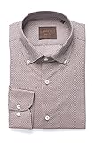 GEMELLI Maroon Weave Pattern Button-Down (Maroon Weave, 15.75)