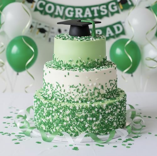 Image of Manvscakes Sprinkles- Edible Cake and Cupcake Jimmies, Baking, Green topping Mix for Cookies, Ice Cream, Cake and Cupcake Decorating