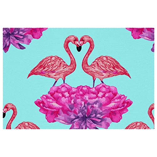 Set de table flamant rose pour apporter poésie et douceur tropicale à vos repas