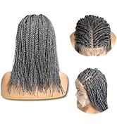 PIB 12” Single Full Lace Braid Wig – Micro Senegal Twist Braided Wig, Knotless Braided Wigs for B...