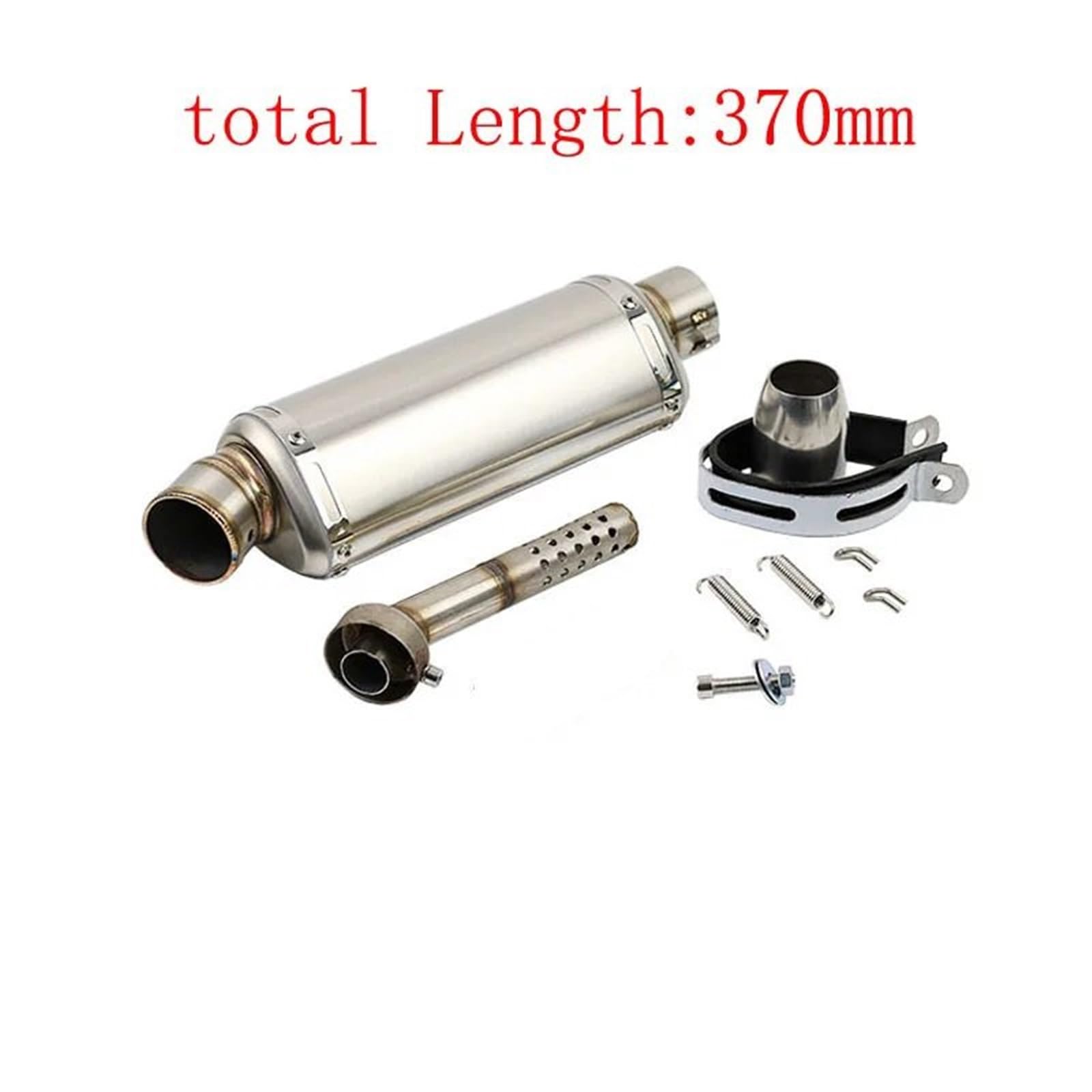 Tłumik końcowy 51mm Uniwersalny Motocykl Yoshimura Wydech Tłumik 310 370 440 Mm Rura 100cc-1000cc Skuter Dla Fz6 Pcx125 układ wydechowy samochodowy(Type B2 with sticker)