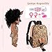 Nice2you Black Baby Doll in Take Along Backpack Carrier, 10in American African Girl Doll for Toddlers and Kids Aged 1-3 2 4 5 Year Old, Backpack for Baby Doll Accessories Storage