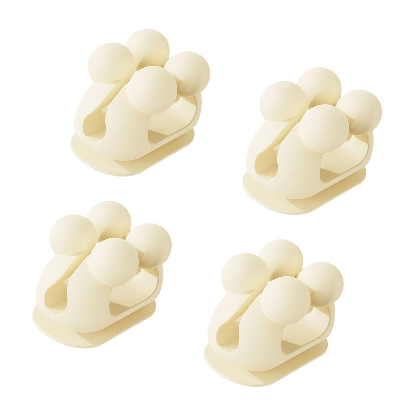 MICFENY Pack Of 4 Simple silicone Hooks Storage Hangers Silicone Adhesive Wall Hooks For Bathroom Toothbrush And Shaver Storage