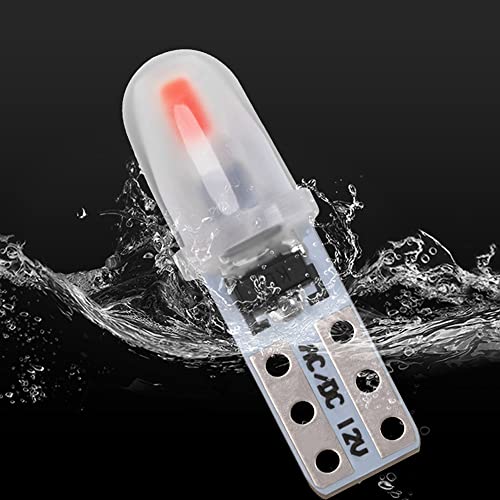 WeiXuan 10pcs Dash Lights PC74 T5 LED Blanco miniatura 3
