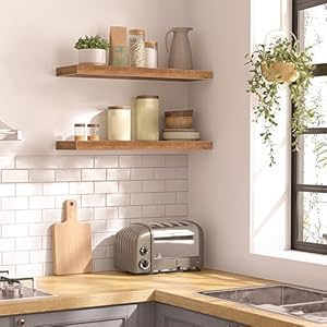 Hoobrofloatingshelveswallshelfsetof2236inchhangingshelfwithinvisiblebracketsforwalldecorinbathroombedroomtoiletkitchenlivingroomofficerusticbrownbf60bj01 Urban Country Home Decor Hoobro floating shelves wall shelf set of 2 236 inch hanging shelf with invisible brackets for wall decor in bathroom bedroom toilet kitchen living room office rustic brown bf60bj01 urban country home decor