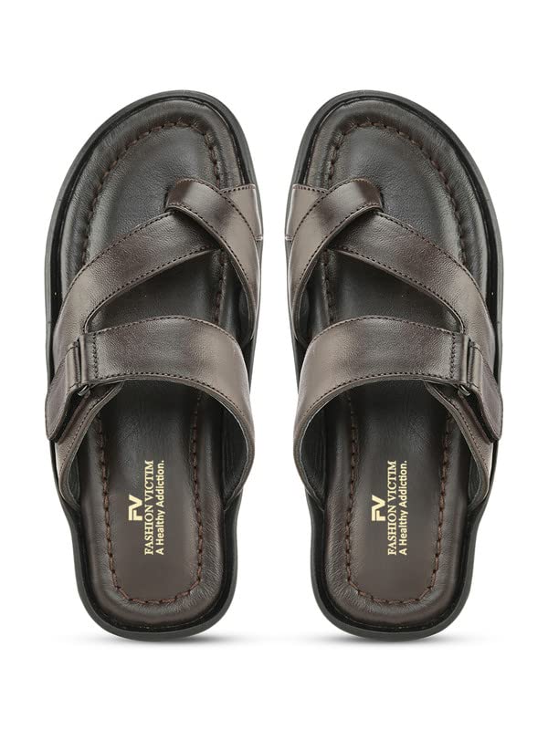 Image of FASHION VICTIM 2231 Men's Sipper Brown 7 UK