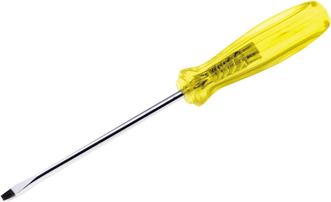 Urrea 9608 8-Inch Round Shank Amber Handle Screwdriver, 3/8-Inch